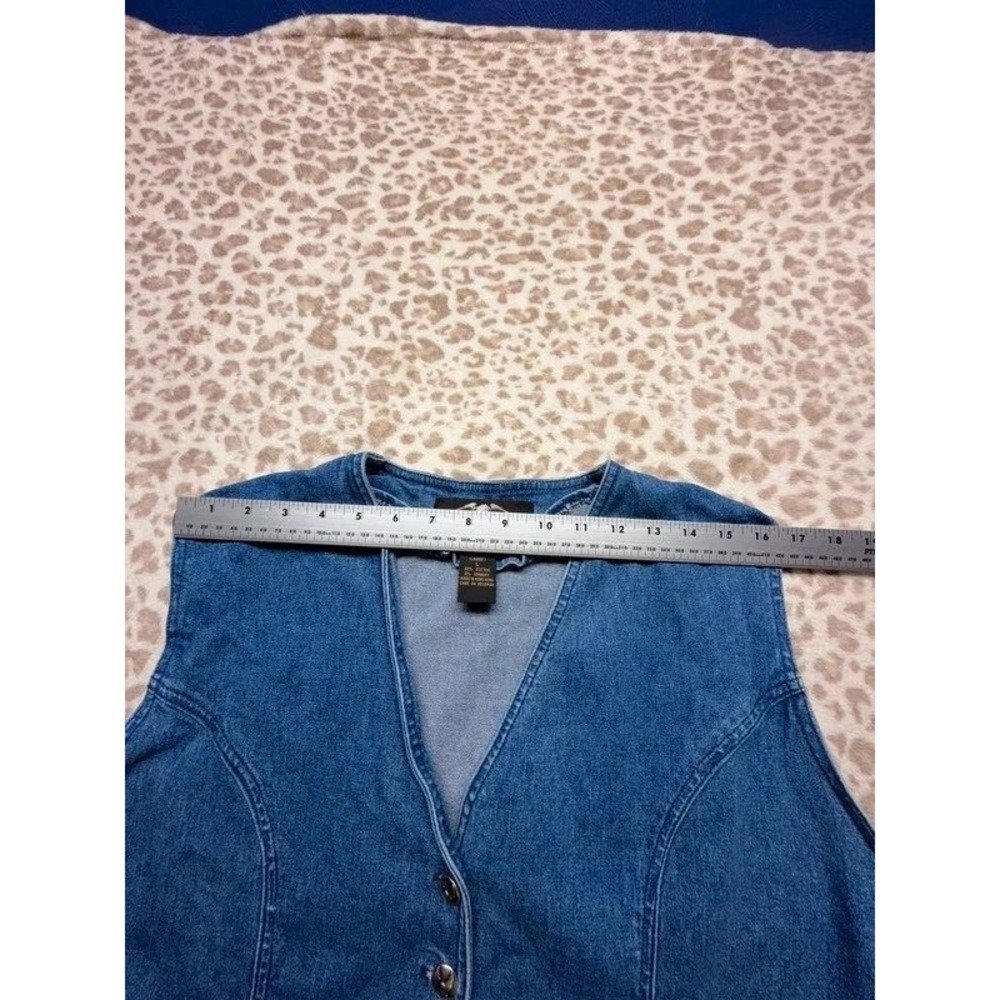 Vintage Harley-Davidson Women's Denim Vest – Size Large - Picture 4 of 8